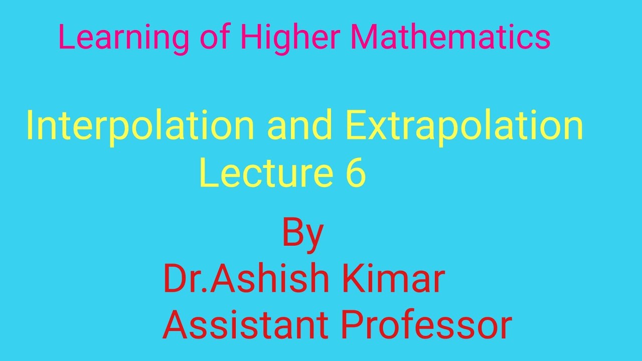Interpolation and Extrapolation - YouTube