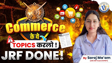 UGC NET Commerce 2025 | Most Expected Topics for JRF by Saroj Ma’am | Vision JRF