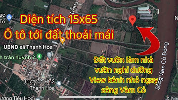 Siêu phẩm đất vườn 15x65 làm nhà vườn nghỉ dưỡng ngay trung tâm xã Thạnh Hòa Bến Lức Long An