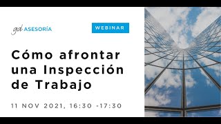 Webinar GD Asesoría Cómo afrontar una Inspección de trabajo