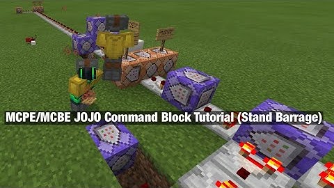 MCPE/MCBE JOJO Command Block Tutorial (Stand Barrage)