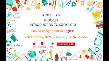 BSOC 131 SOLVED ASSIGNMENT in English | BSOC 131 Solved Assignment in English July-2025 & Jan-2026