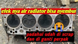 Penyebab air radiator nyembur.padahal udah di sekrap dan ganti perpak