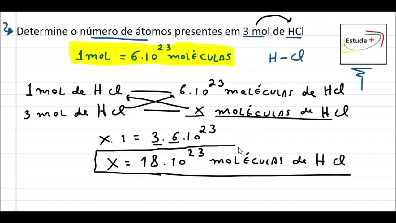 Determine O Número De átomos Existentes Em