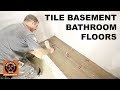 How to Tile a Small Bathroom Floor...Basement Bathroom Tips