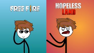 Hopeless land Vs free fire |stickman Animation|