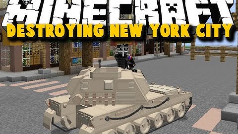 Minecraft: DESTROYING NEW YORK CITY WITH TANKS - TANKS MOD SHOWCASE - Brothers Minecraft [04]