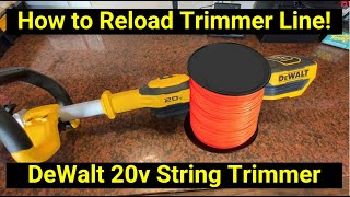 How to Reload the Line in your DeWalt 20v String Trimmer (DCST922B and others)