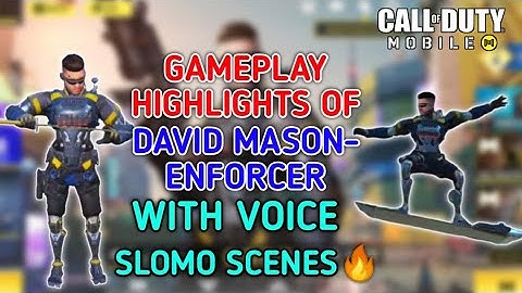 GAMEPLAY HIGHLIGHTS OF DAVID MASON ENFORCER WITH VOICE SEASON 1 | GAMEPLAY WITH SLOMO SCENES CODM