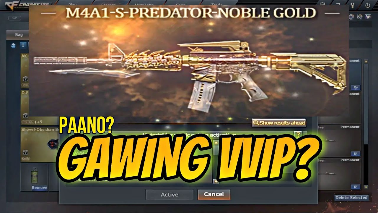 VIP Activate? M4A1-S Predator Noble Gold + Magic Stone 