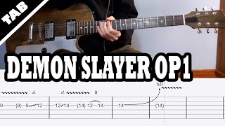 Demon Slayer OP 1 | Guitar TAB | Lesson | Tutorial