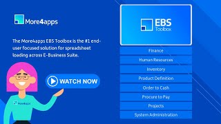 More4apps EBS Toolbox - #1 End-User Focused Spreadsheet Solution