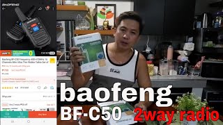 baofeng BF C50 mini walkie talkie 16channels mini ultra thin