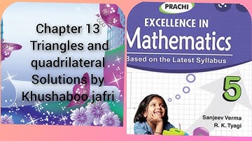class 5th mathematics prachi publication chapter 13 triangle and quadrilateral ex 13.3 solutions