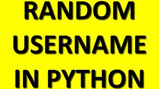 Tecq Mate | Python compose user name from first and last name and random number