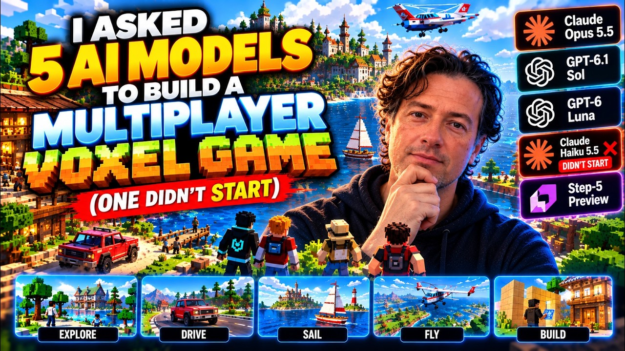 I Asked 5 AI Models to Build a Multiplayer Voxel Game (One Didn't Start)
