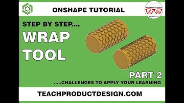 Onshape Tutorial. How to create a EMBOSS/DEBOSS on a curved surface using the WRAP feature.