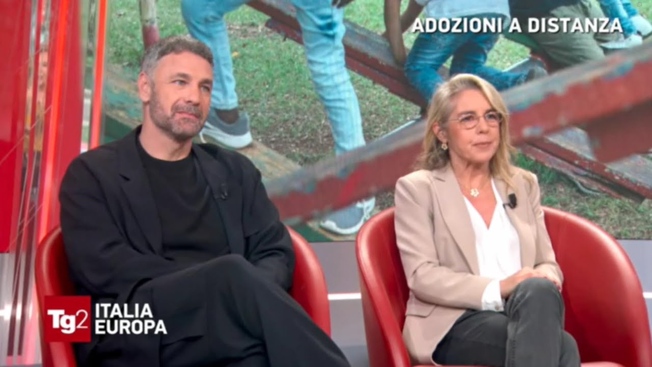 Raoul Bova e Mariavittoria Rava racconta l'adozione a distanza a Tg2 Italia - Europa