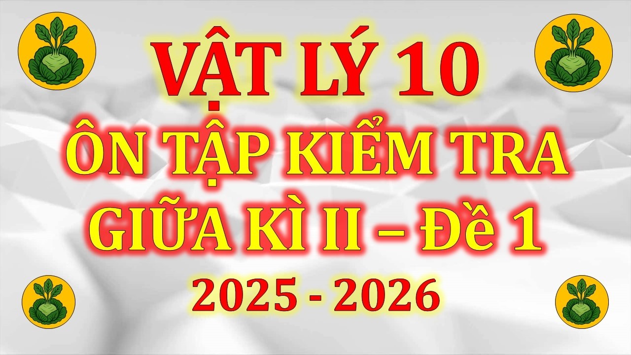 Vật Lí 10 - Ôn tập kiểm tra giữa kì 2 - 2025 2026 | Đề luyện tập số 1