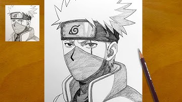 How to Draw Kakashi Hatake || Easy Anime Drawing for Beginners || Naruto Sketch