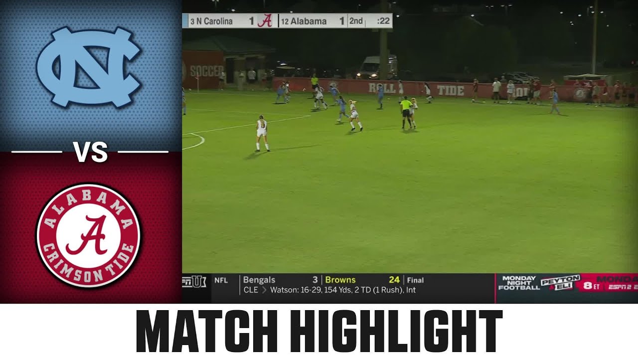 North Carolina vs. Alabama ACC Women's Soccer Highlights (2023) YouTube