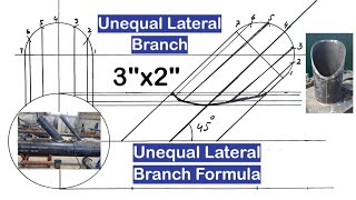 Unequal Lateral tee Formula | unequal lateral | unequal lateral branch formula in hindi #unequal