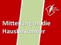 Briefe schreiben: Mitteilung an die Hausbewohner