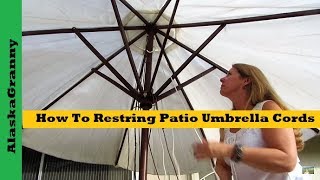... is the cord on your patio umbrella frayed or rotting, clothesline.
http://amzn.to/2e6zq6z simple directions for replacin...