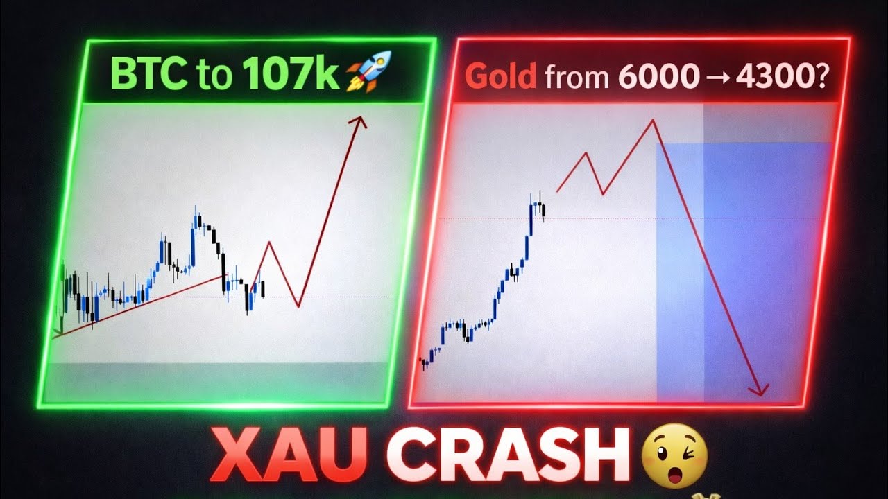 XAU crash and BTC boom coming 😵 | XAU and BTC explained 4300 and 107k ...