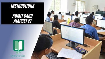 AIAPGET 2021 | INSTRUCTIONS on ADMIT CARD #aiapget 2021 #ayurveda