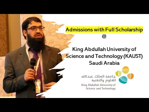 Admissions with Full Scholarship @ King Abdullah University of Science and Technology/KAUST (Urdu)