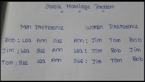 Stable marriage problem in tamil
