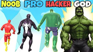 NOOB vs PRO vs HACKER vs GOD in Titan Rush 3D (New Update)