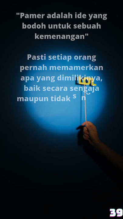 Kata Bijak - PAMER = SOMBONG #shorts