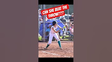 🥎 Can She Beat the Throw to First? #shorts #fyp #sports