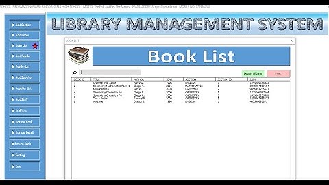 OFFLINE LIBRARY MANAGEMENT SYSTEM FOR SCHOOLS - EXCEL/VBA PROJECT