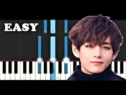 BTS V - Scenery (EASY Piano Tutorial)