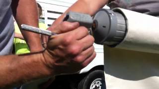 Replacing the awning fabric on an A&E model 8500 RV awning. (Part 2) By Howto Bob