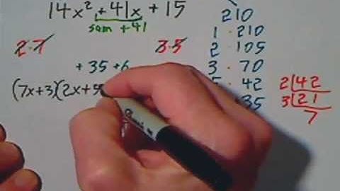 Factoring Trinomials With Large Numbers Shortcut Using Primes & Box