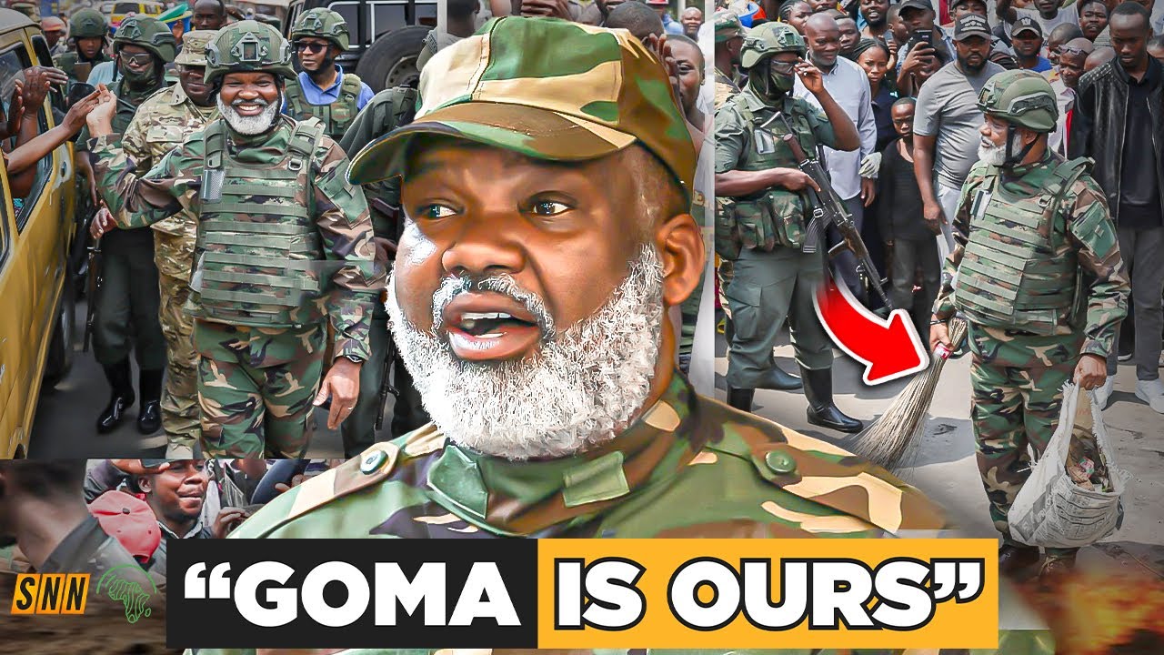 WATCH M23 LEADER COLONEL NANGAA WALKS THROUGH GOMA—CITIZENS CHEER AS THEY CLEAN THE CITY!