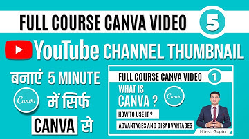How to create YouTube Thumbnails in Canva | Canva se Thumbnail Kaise Banaye FREE | #canvathumbnail