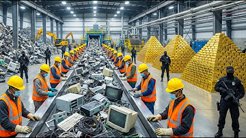 Inside the Recycling Factory - How Millions of Electronic Chips Turn Into Pure Gold (full process)