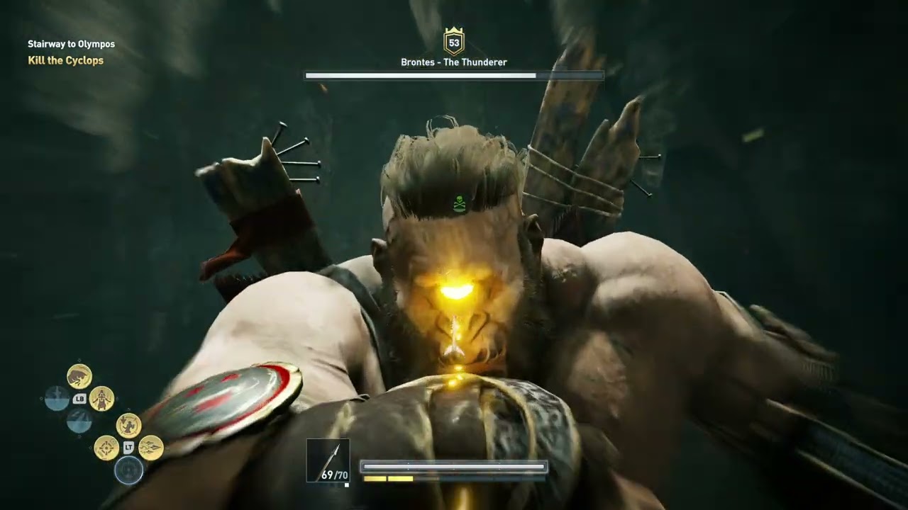 Assassin’s Creed® Odyssey (cyclops on forgotten isle, no damage from boss)