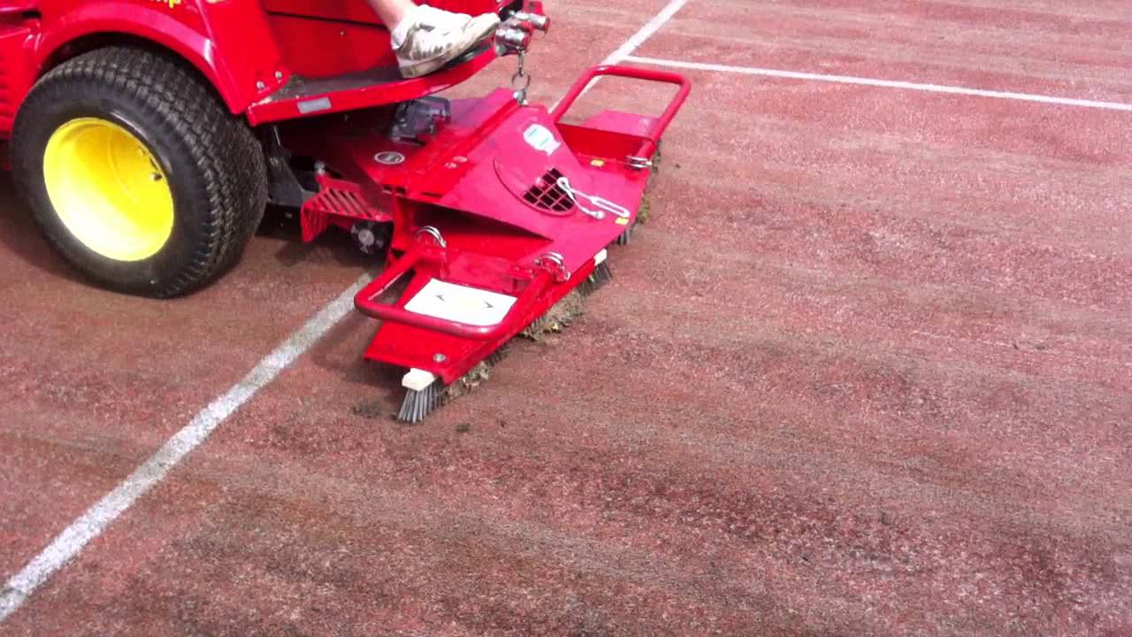 Moss removing on tennis courts YouTube