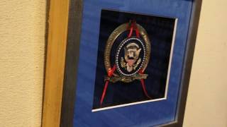 国分寺市　立体額装　額装事例　ワイヤー自在　ピクチャーレール