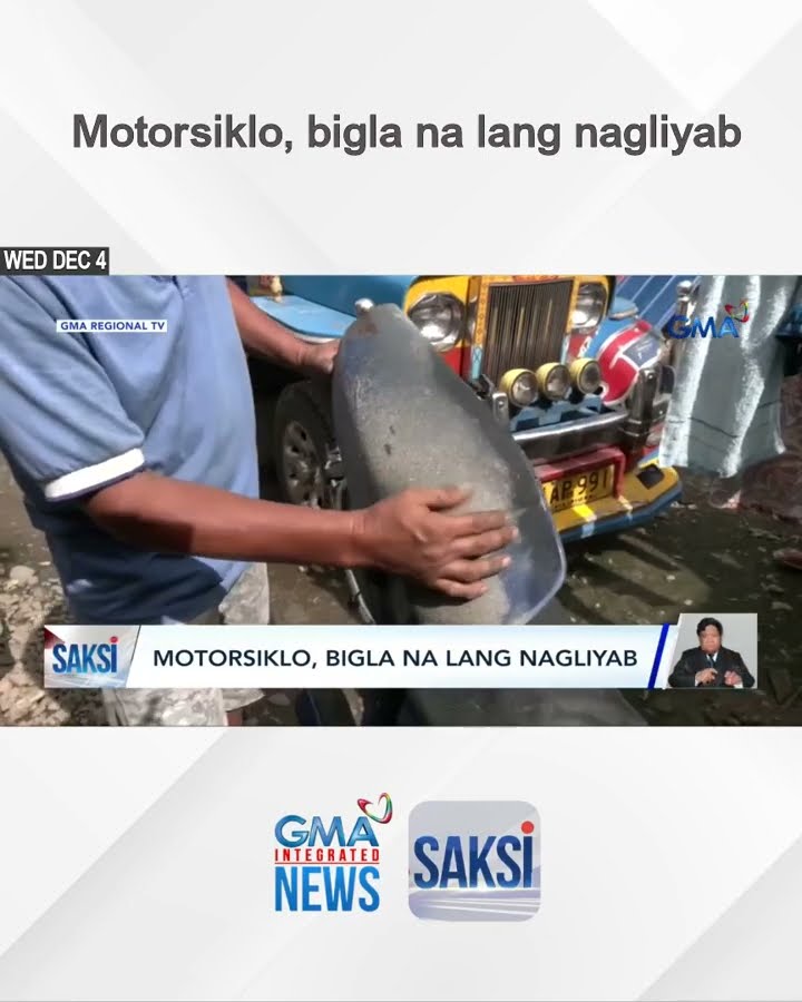 Motorsiklo, bigla na lang nagliyab | Saksi