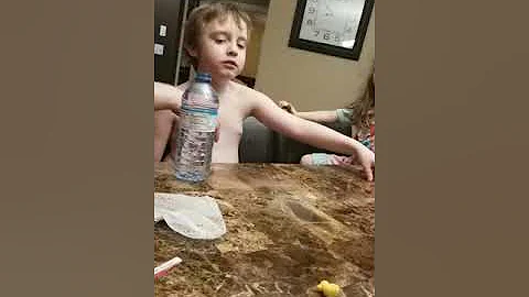 Water bottle trick