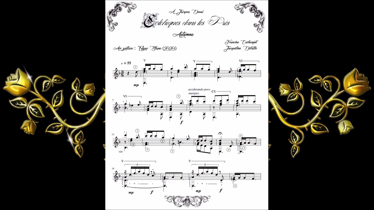 Edgar Blanc Colchiques dans les Prés (Automne) Arr. guitare classique YouTube Edgar Blanc Colchiques dans les Prés (Automne) Arr. guitare classique YouTube