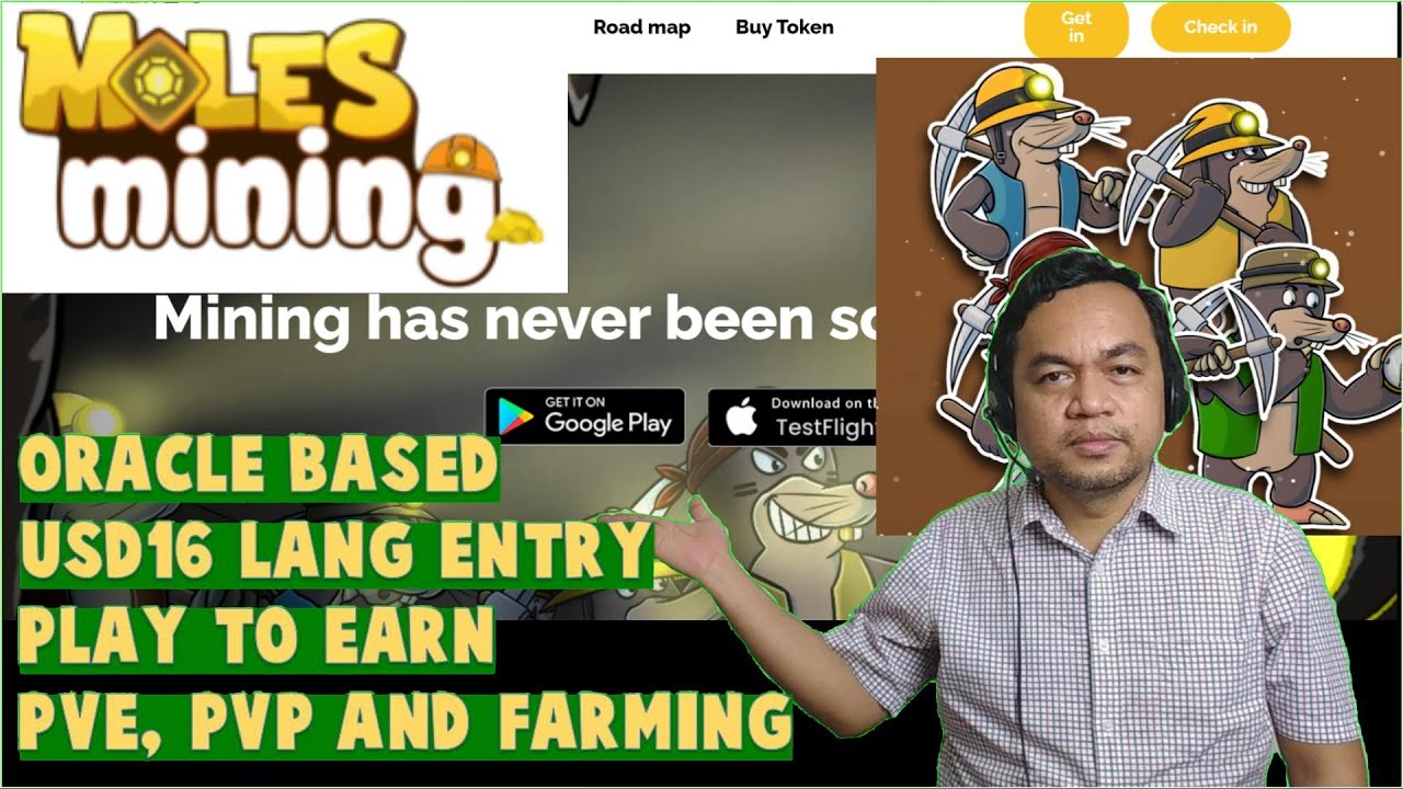 MOLES MINING : New NFT Game with PVP, PVE, Farming Low $16 Entry and ORACLE Based (Tagalog)
