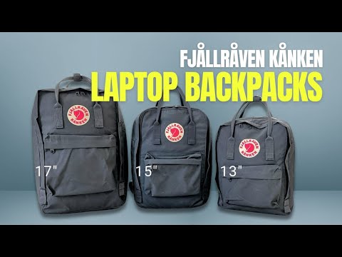 ALL THREE Fjällräven Kanken Laptop Backpacks - Size Comparison 